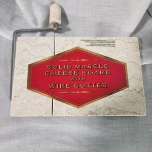 Solid Marble Cheese Board with Wire Cutter never used